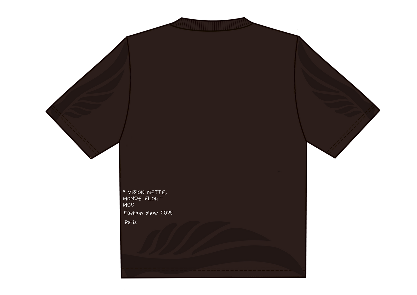 Oversized brown short-sleeve T-shirt