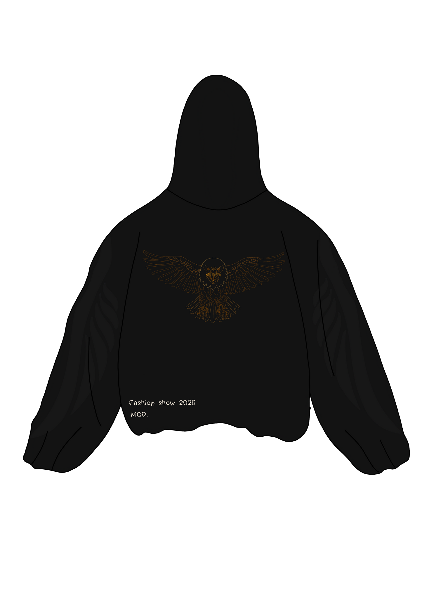 Sweat à capuche zippé noir oversize